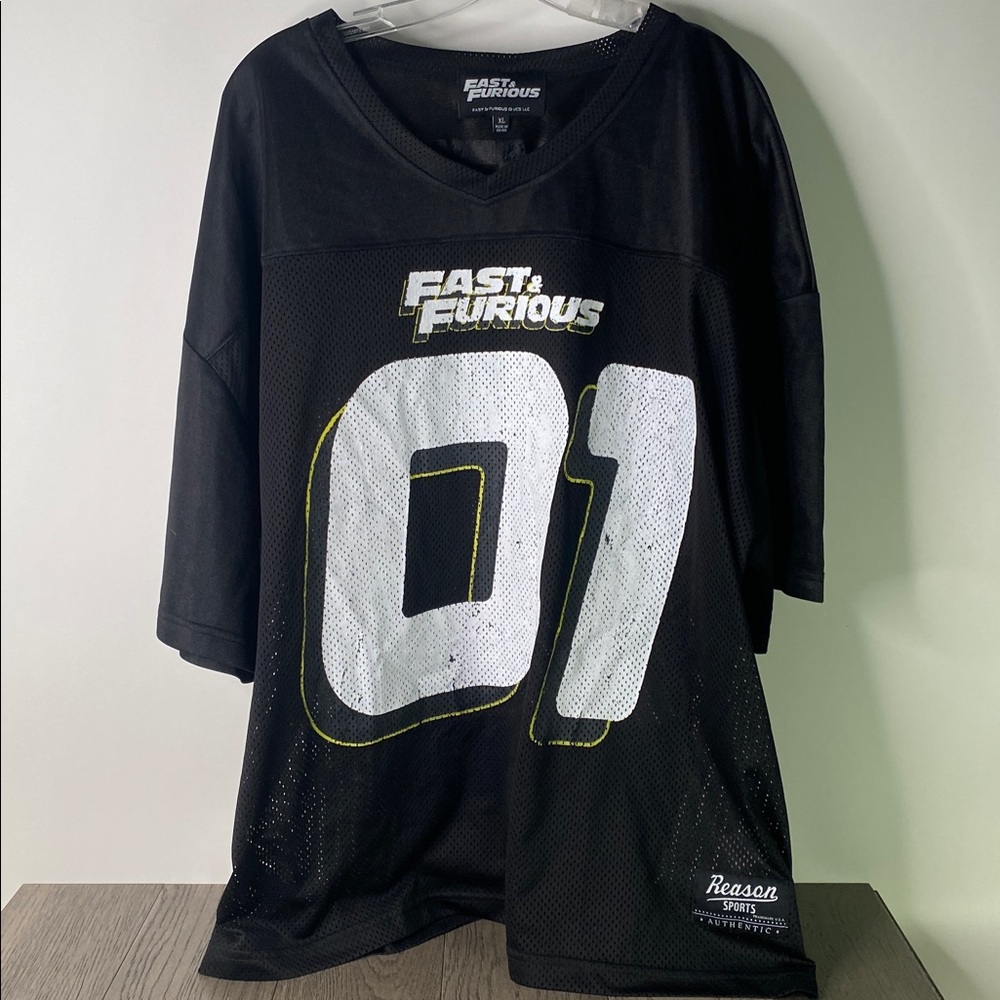 Reason - Fast & Furious- Black and White Jersey Shirt Mens Size XL - 791